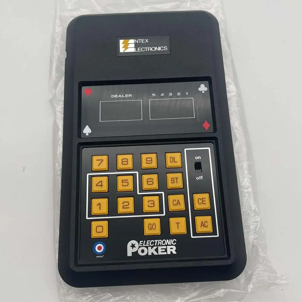Vintage 1979 Entex Electronic Poker Handheld Game No. 6005 with Box and Instruct